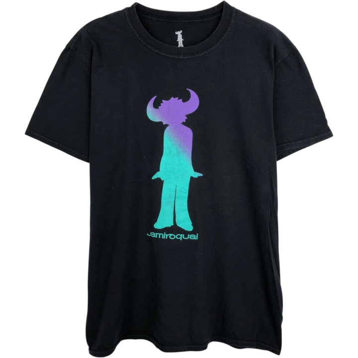 Jamiroquai band t-shirt, made in the UK, men's size L equivalent. cotton black type Vintage Second Hand