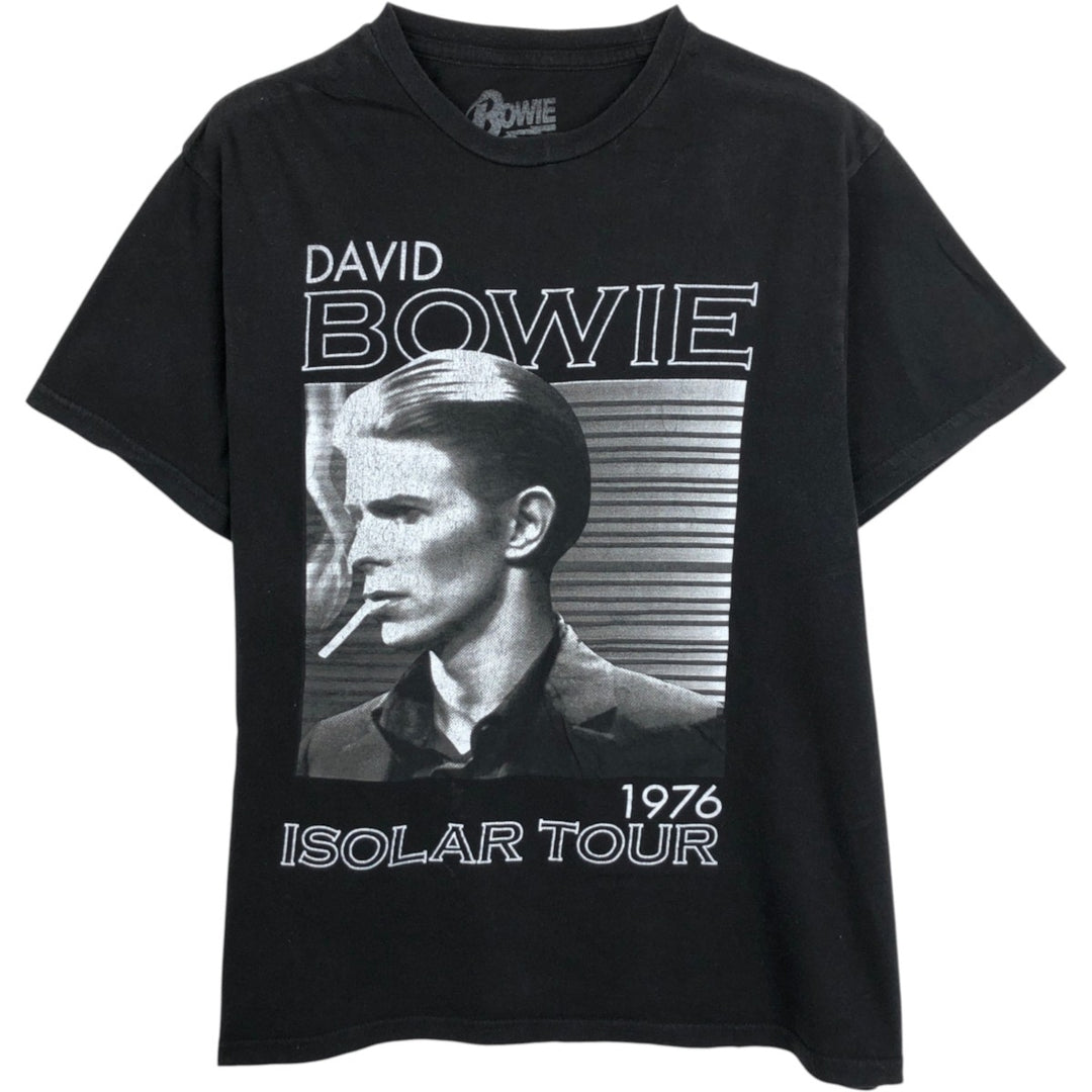 DAVID BOWIE David Bowie Band T-shirt Band T Men's L size cotton black type Vintage Second Hand