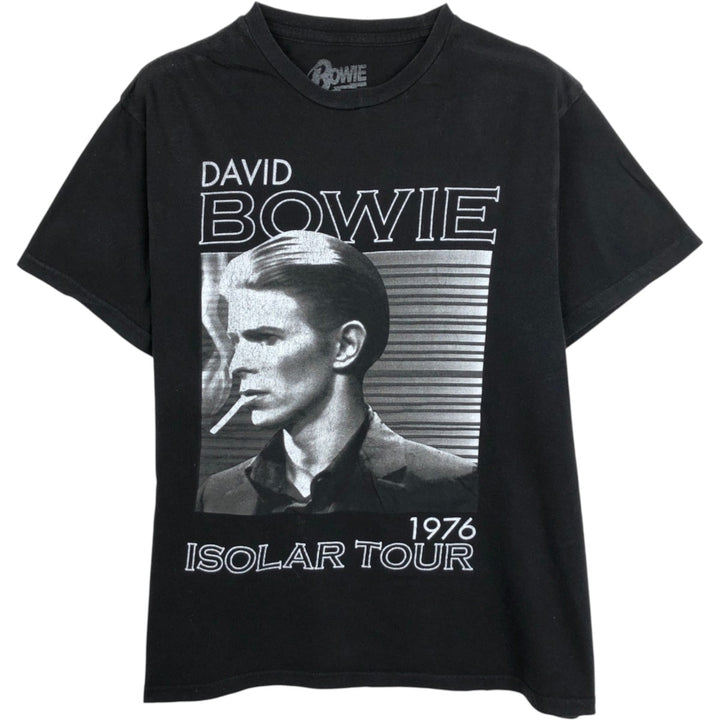 DAVID BOWIE David Bowie Band T-shirt Band T Men's L size cotton black type Vintage Second Hand