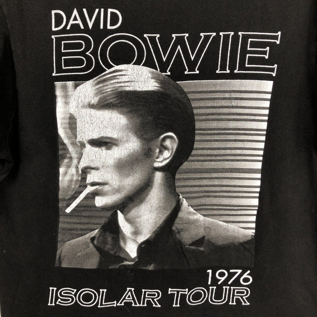DAVID BOWIE David Bowie Band T-shirt Band T Men's L size cotton black type Vintage Second Hand
