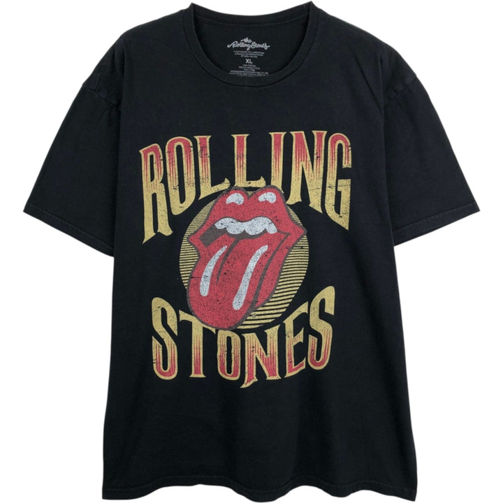 THE ROLLING STONES The Rolling Stones Band T-shirt Band T Men's XL size cotton black type Vintage Second Hand