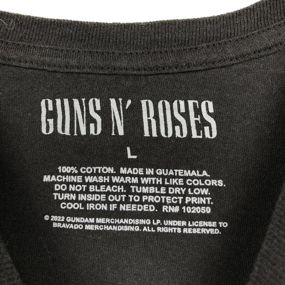 Guns N' Roses Band T-shirt, Band T, Men's L size cotton black type Vintage Second Hand