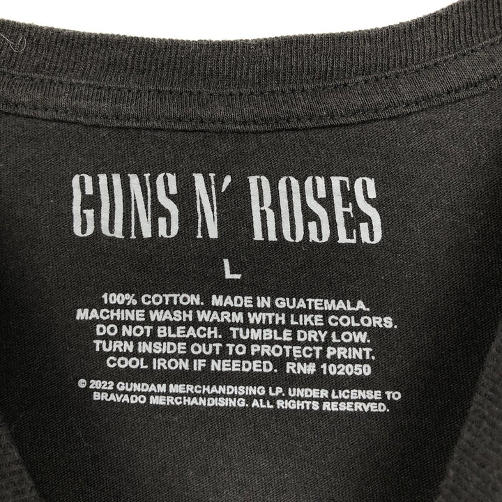 Guns N' Roses Band T-shirt, Band T, Men's L size cotton black type Vintage Second Hand