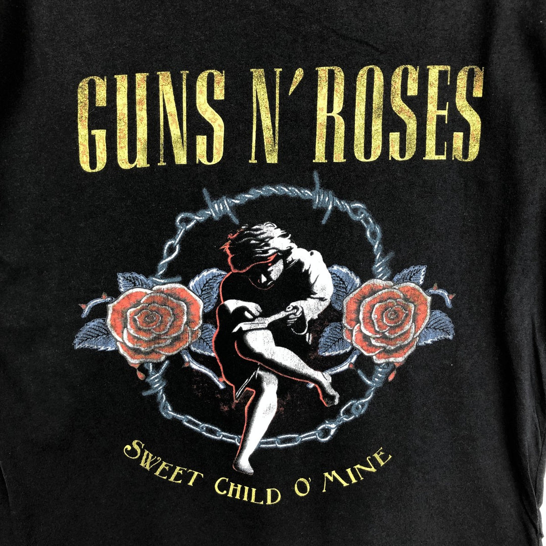 Guns N' Roses Band T-shirt, Band T, Men's L size cotton black type Vintage Second Hand