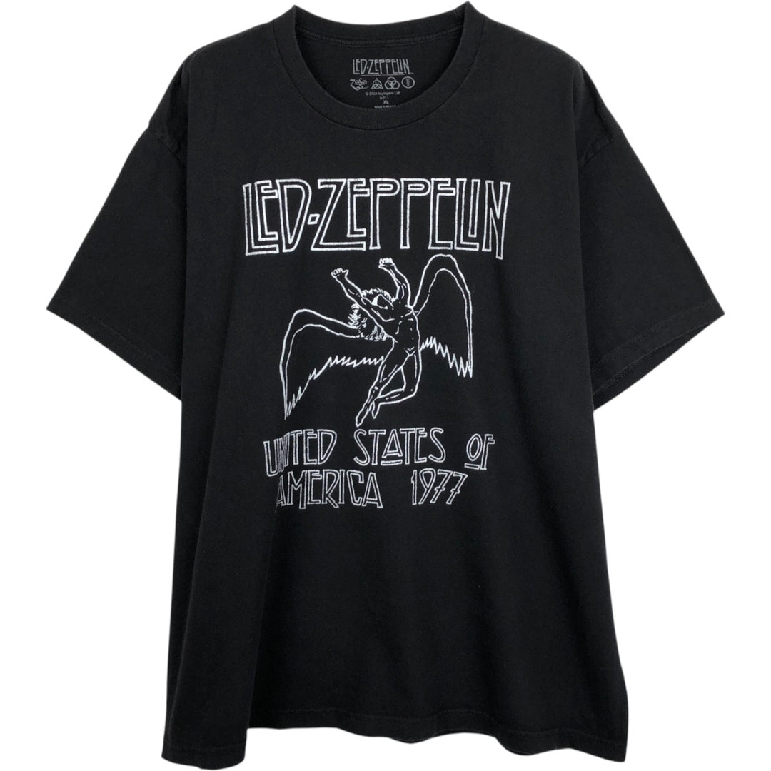 Led Zeppelin Band T-Shirt, Band T, Men's XL cotton black type Vintage Second Hand