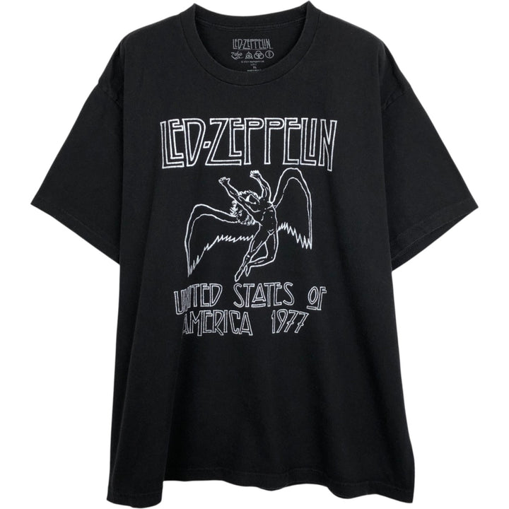 Led Zeppelin Band T-Shirt, Band T, Men's XL cotton black type Vintage Second Hand