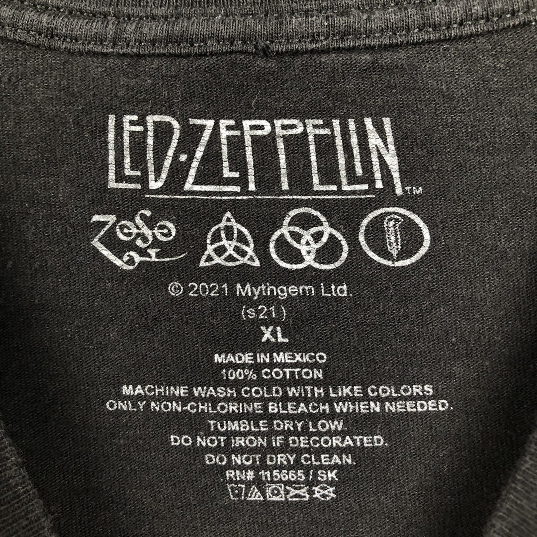 Led Zeppelin Band T-Shirt, Band T, Men's XL cotton black type Vintage Second Hand