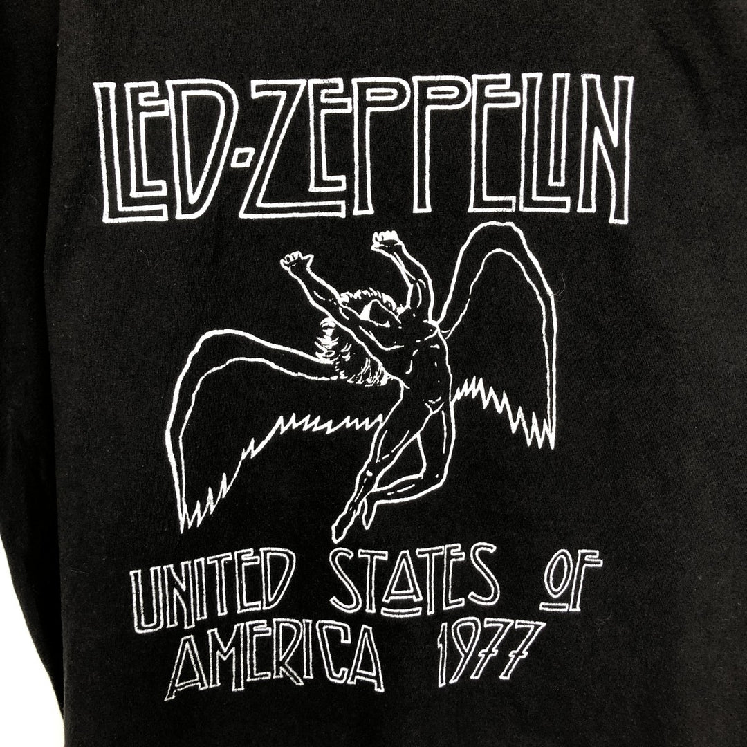 Led Zeppelin Band T-Shirt, Band T, Men's XL cotton black type Vintage Second Hand