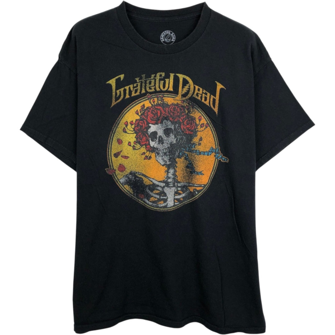 GRATEFUL DEAD Skull Pattern Band T-shirt Band Tee Men's M size cotton black type Vintage Second Hand