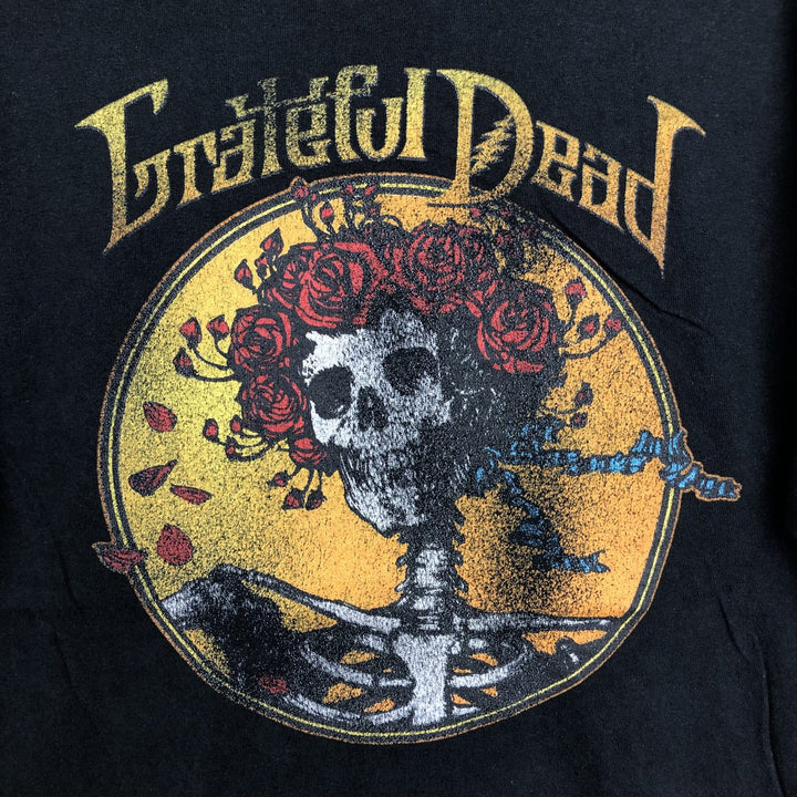 GRATEFUL DEAD Skull Pattern Band T-shirt Band Tee Men's M size cotton black type Vintage Second Hand