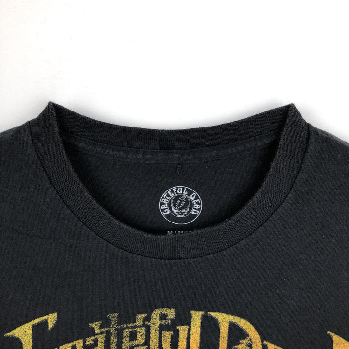 GRATEFUL DEAD Skull Pattern Band T-shirt Band Tee Men's M size cotton black type Vintage Second Hand
