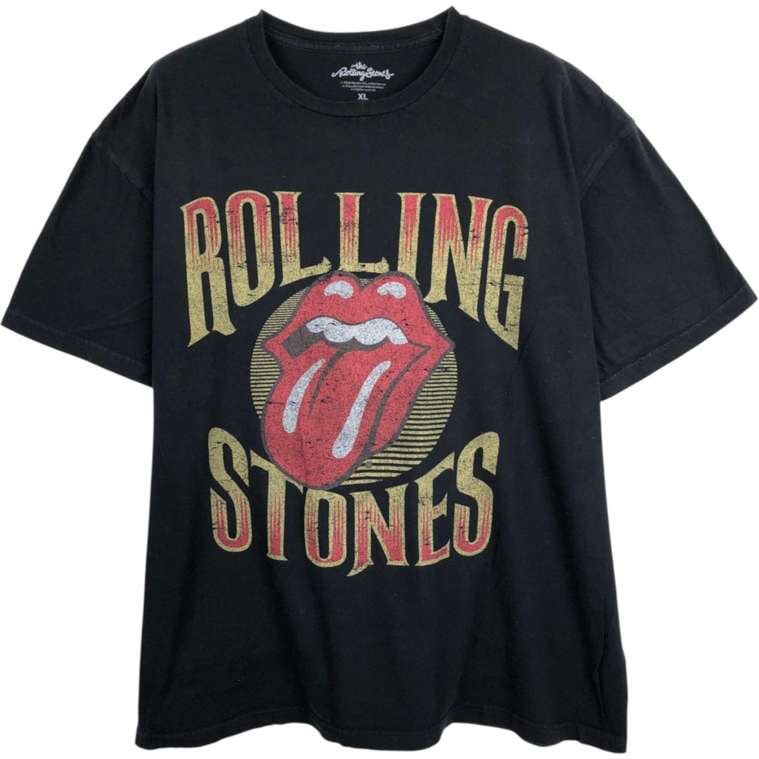 THE ROLLING STONES The Rolling Stones Band T-shirt Band T Men's XL size cotton black type Vintage Second Hand