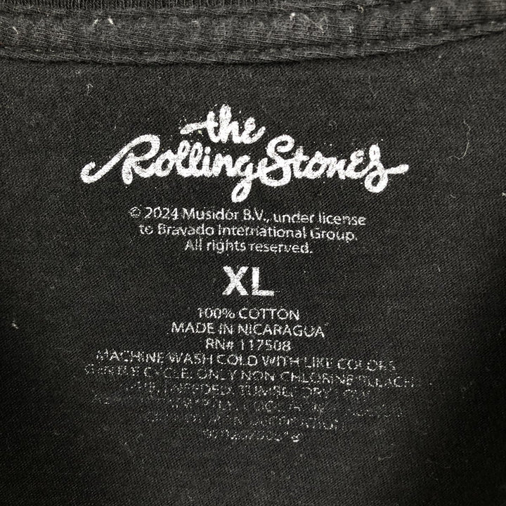 THE ROLLING STONES The Rolling Stones Band T-shirt Band T Men's XL size cotton black type Vintage Second Hand