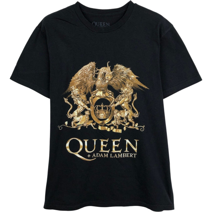 QUEEN Band T-shirt, Men's M size cotton black type Vintage Second Hand