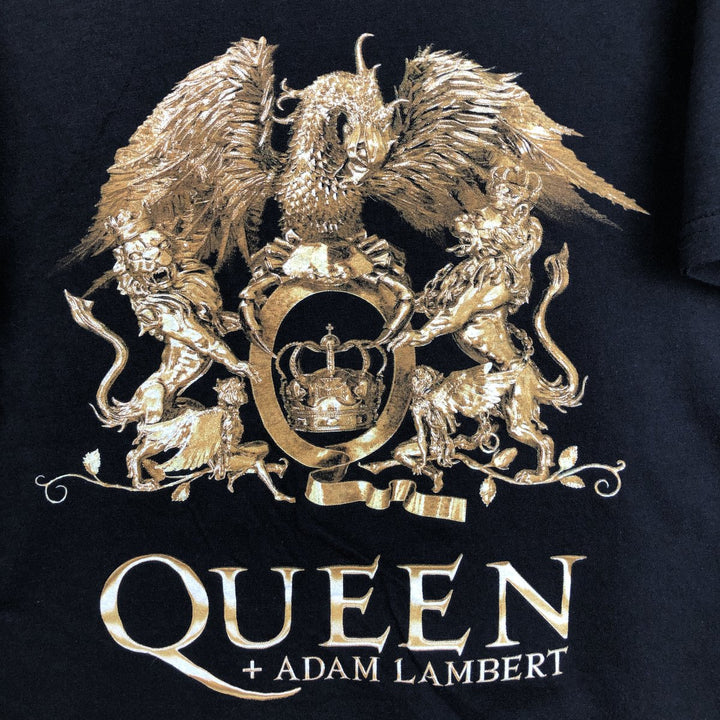 QUEEN Band T-shirt, Men's M size cotton black type Vintage Second Hand