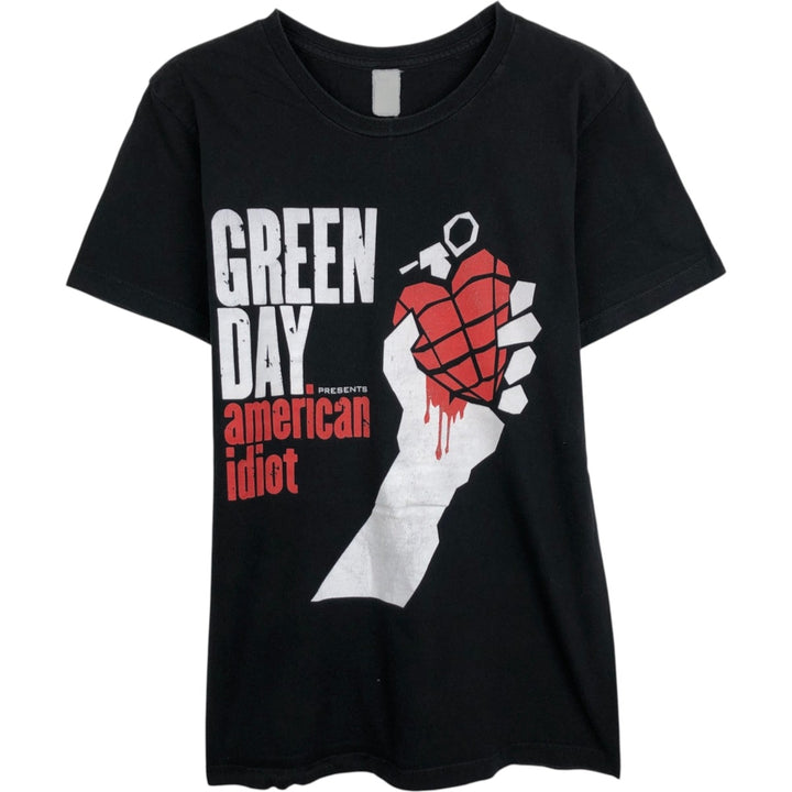 GREEN DAY Green Day Band T-shirt Band T Men's S size unclear black type Vintage Second Hand