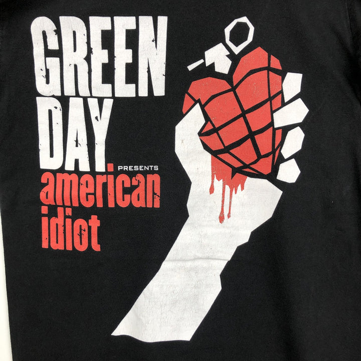 GREEN DAY Green Day Band T-shirt Band T Men's S size unclear black type Vintage Second Hand