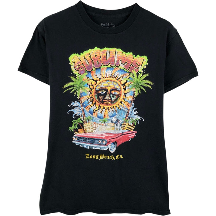 SUBLIME Band T-shirt, Men's S size cotton black type Vintage Second Hand