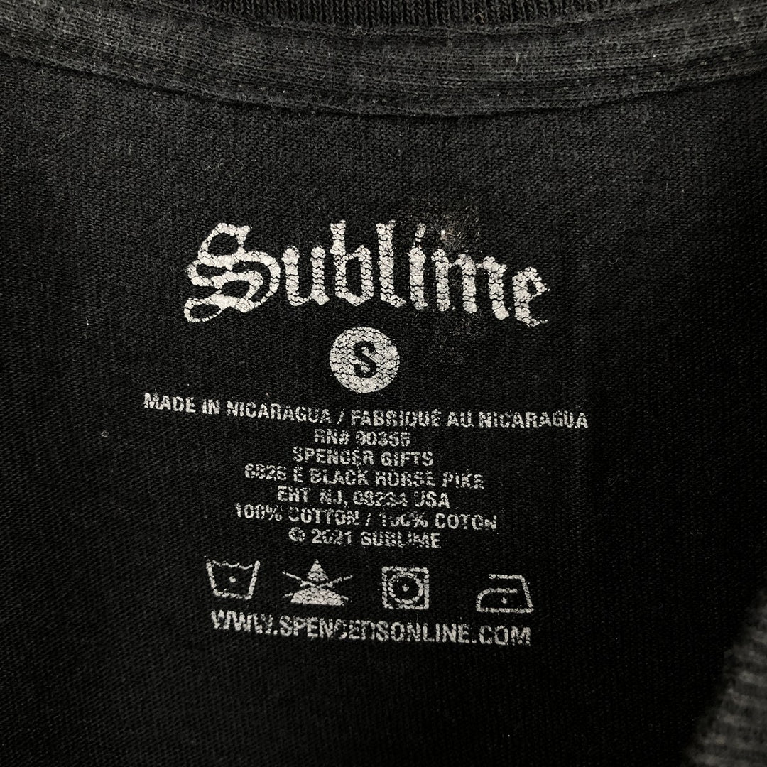 SUBLIME Band T-shirt, Men's S size cotton black type Vintage Second Hand