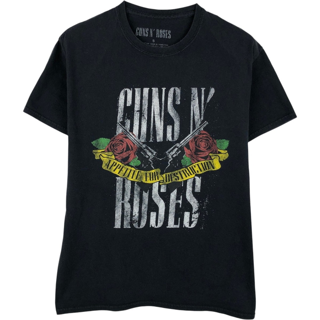 Guns N' Roses Band T-Shirt, Men's Size Small cotton black type Vintage Second Hand