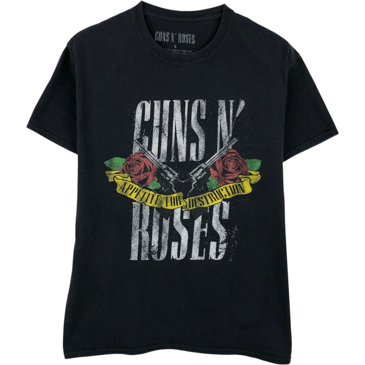 Guns N' Roses Band T-Shirt, Men's Size Small cotton black type Vintage Second Hand