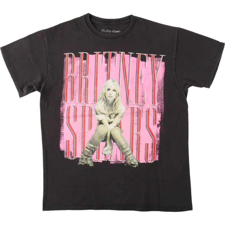 BRITNEY SPEARS Britney Spears Band T-shirt Band T Men's M size cotton black type Vintage Second Hand