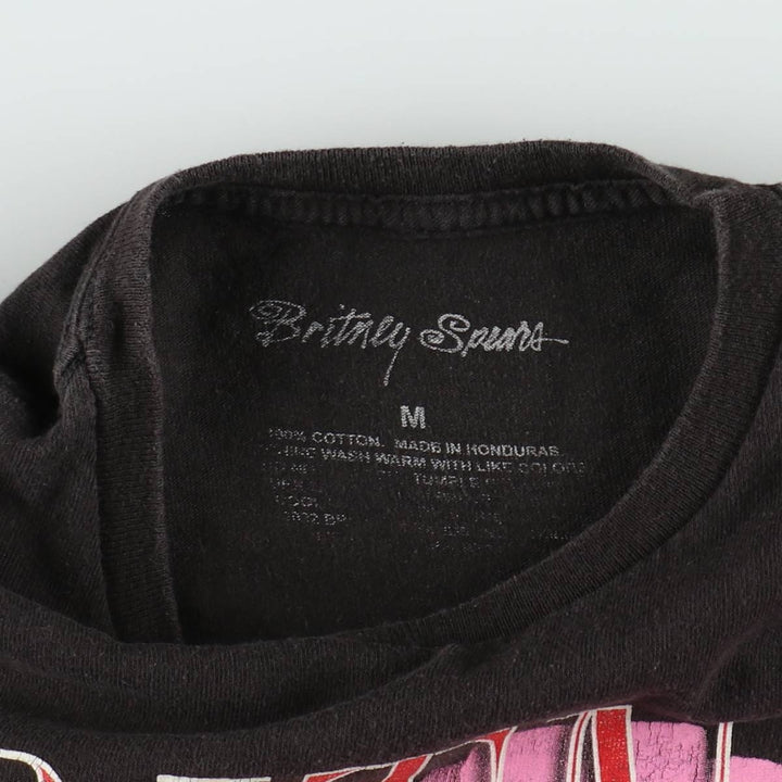 BRITNEY SPEARS Britney Spears Band T-shirt Band T Men's M size cotton black type Vintage Second Hand