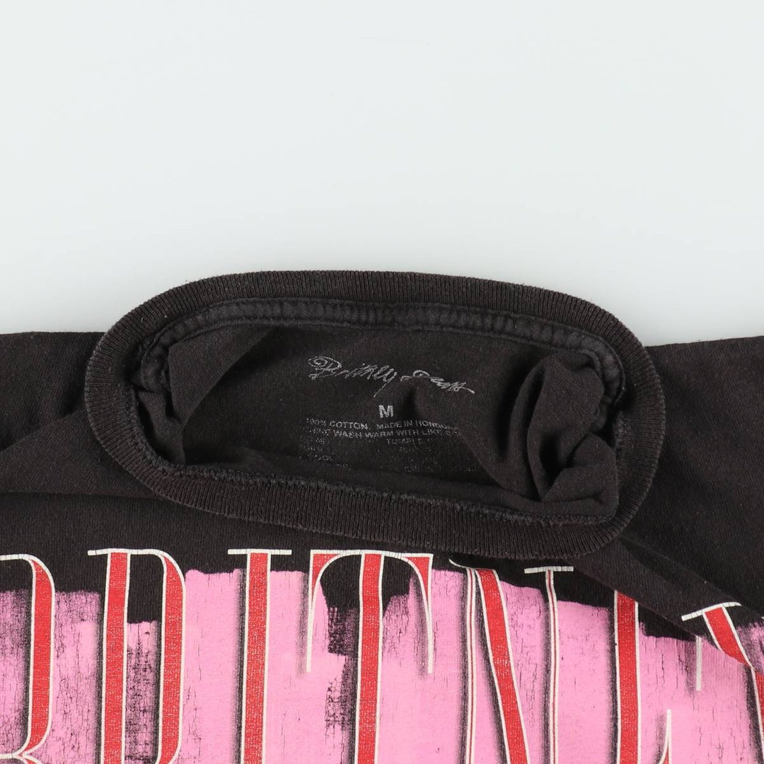 BRITNEY SPEARS Britney Spears Band T-shirt Band T Men's M size cotton black type Vintage Second Hand