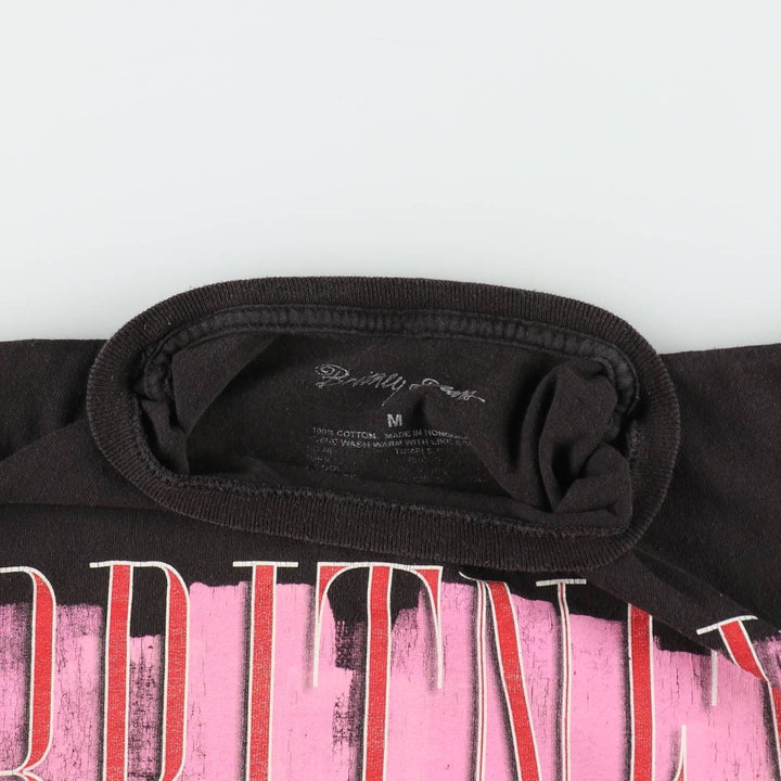 BRITNEY SPEARS Britney Spears Band T-shirt Band T Men's M size cotton black type Vintage Second Hand