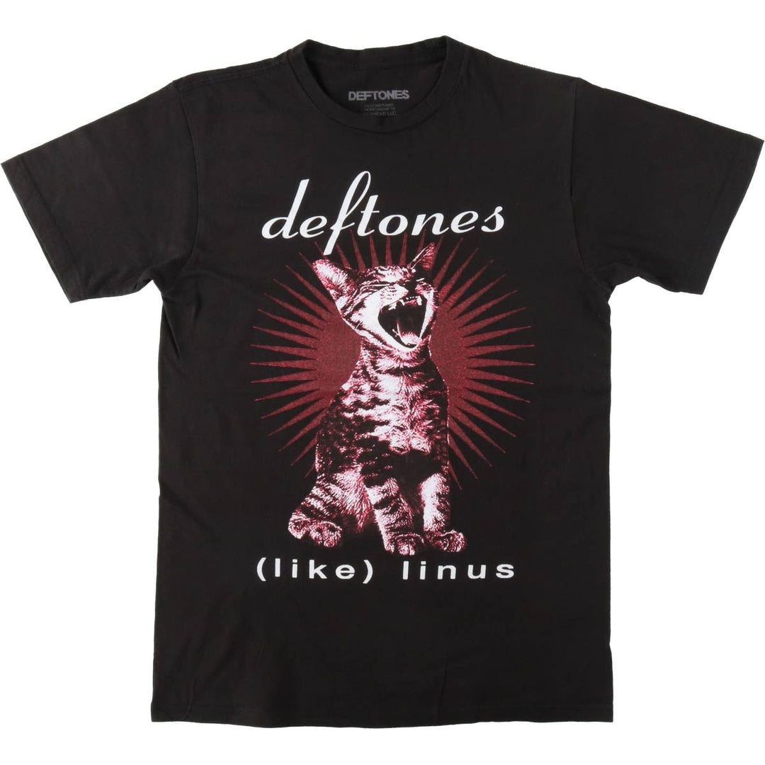 DEFTONES Deftones Band T-shirt Band T Men's L size cotton black type Vintage Second Hand