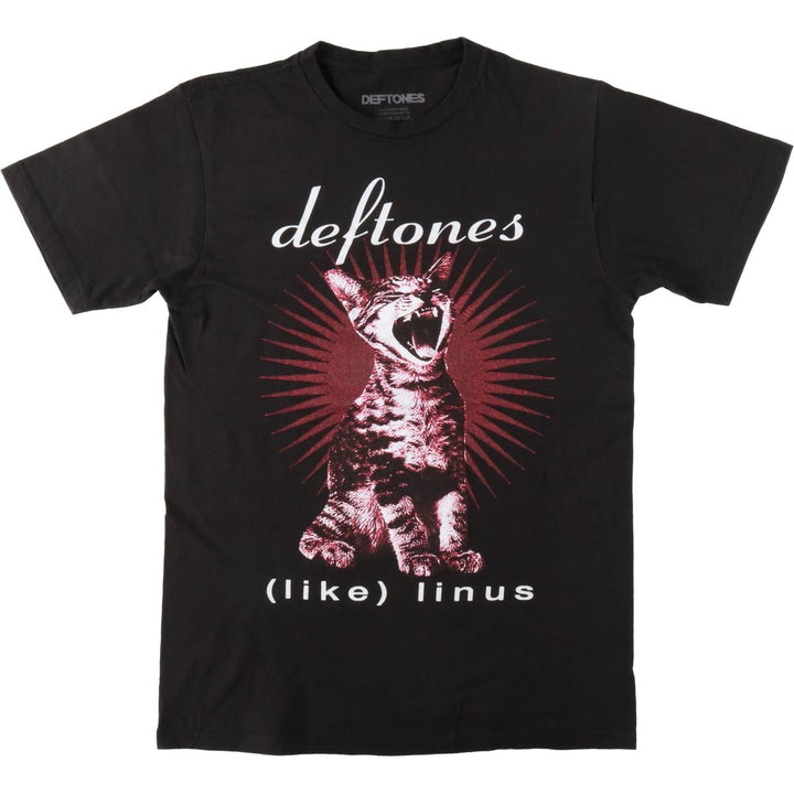 DEFTONES Deftones Band T-shirt Band T Men's L size cotton black type Vintage Second Hand