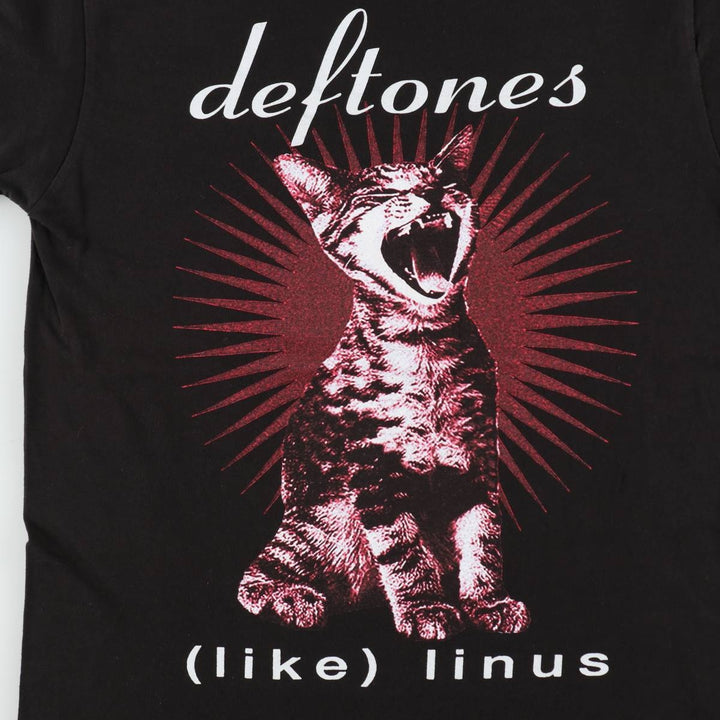 DEFTONES Deftones Band T-shirt Band T Men's L size cotton black type Vintage Second Hand
