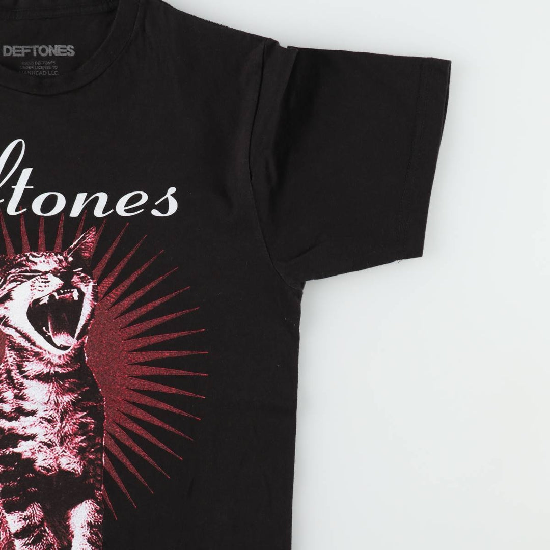 DEFTONES Deftones Band T-shirt Band T Men's L size cotton black type Vintage Second Hand