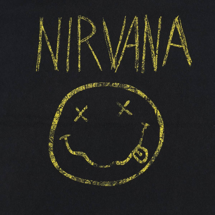 NIRVANA Nirvana Band T-shirt, Band T, Men's L size cotton black type Vintage Second Hand