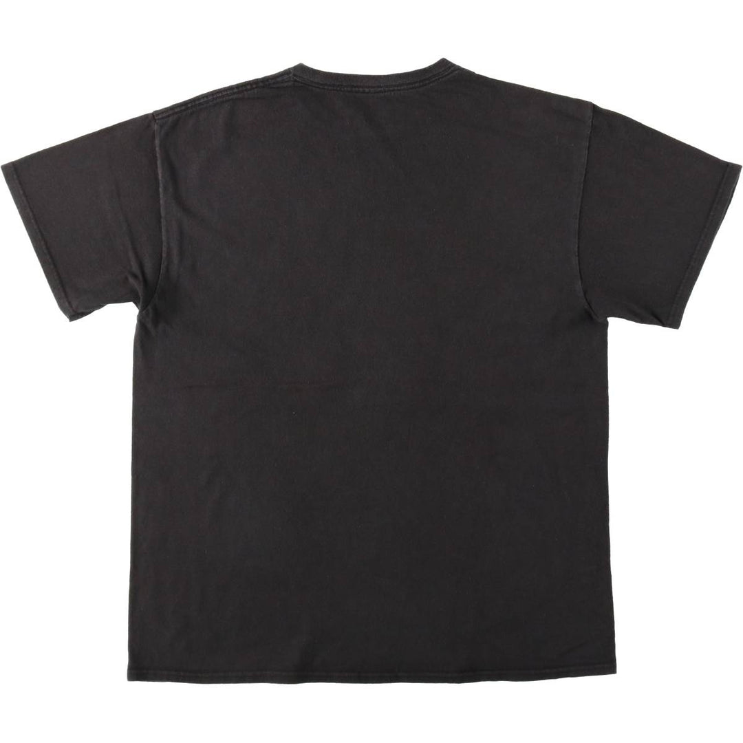 THE BEATLES Band T-shirt, Men's L size cotton black type Vintage Second Hand