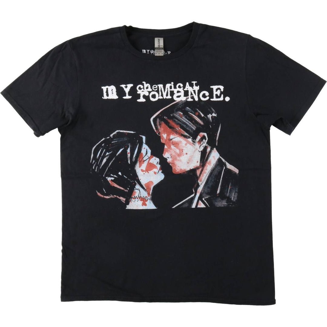 Gildan MY CHEMICAL ROMANCE Band T-shirt (Men's size M equivalent) cotton black type Vintage Second Hand