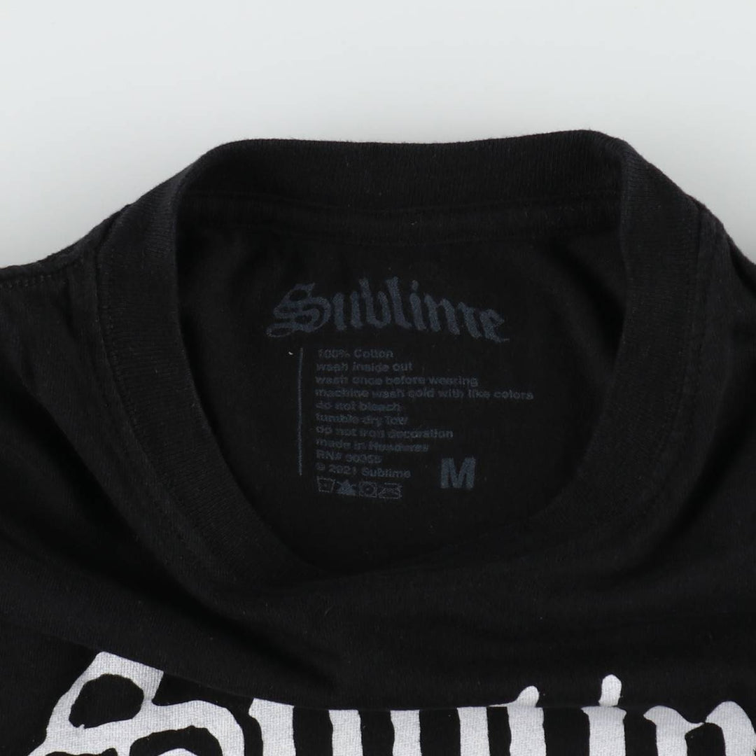 SUBLIME Band T-shirt, Men's M size cotton black type Vintage Second Hand