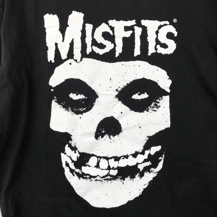 MISFITS Skull Pattern Band T-shirt, Men's XL size cotton black type Vintage Second Hand