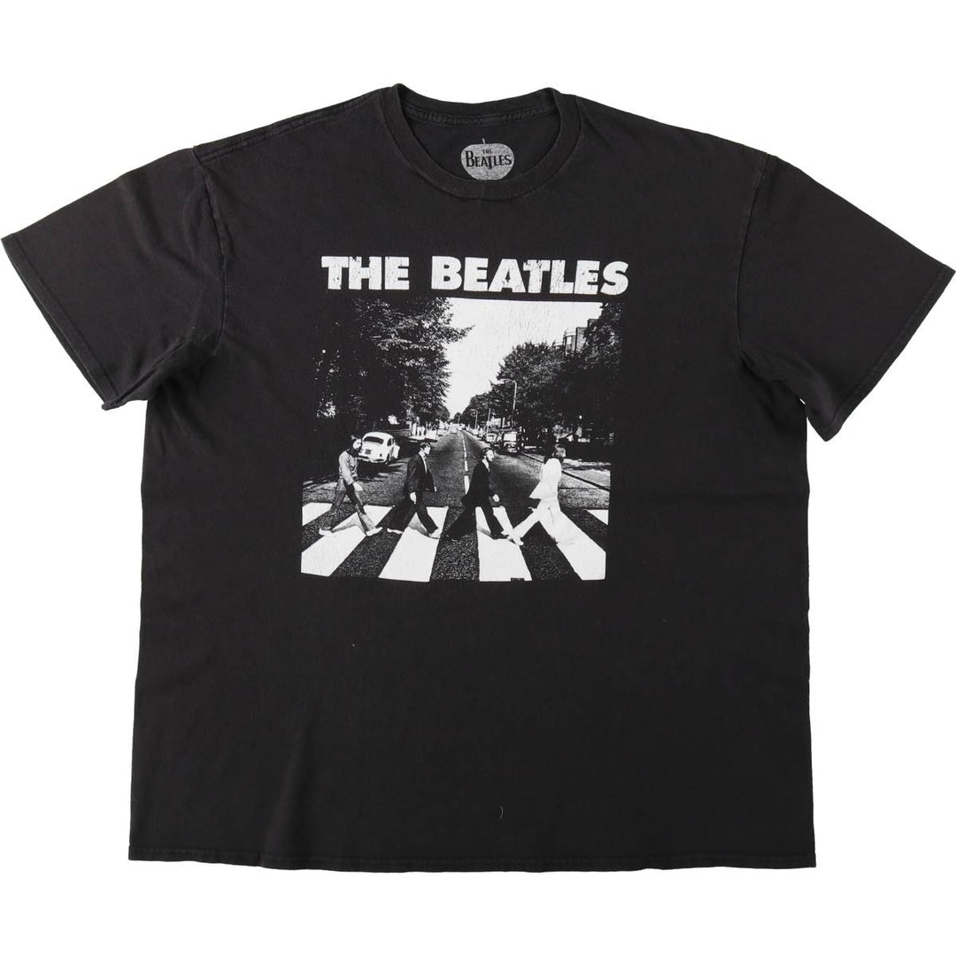 THE BEATLES Band T-shirt, Band T, Men's XL size cotton black type Vintage Second Hand