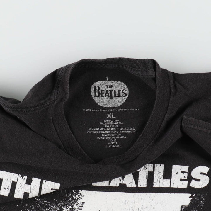 THE BEATLES Band T-shirt, Band T, Men's XL size cotton black type Vintage Second Hand