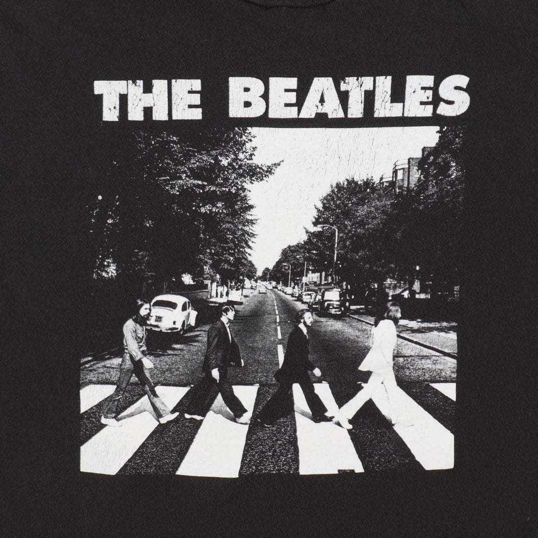 THE BEATLES Band T-shirt, Band T, Men's XL size cotton black type Vintage Second Hand