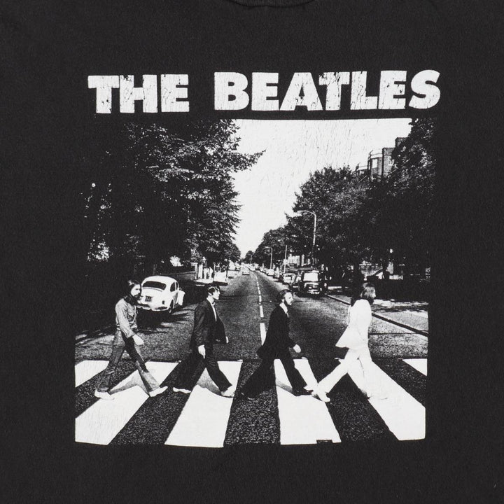 THE BEATLES Band T-shirt, Band T, Men's XL size cotton black type Vintage Second Hand