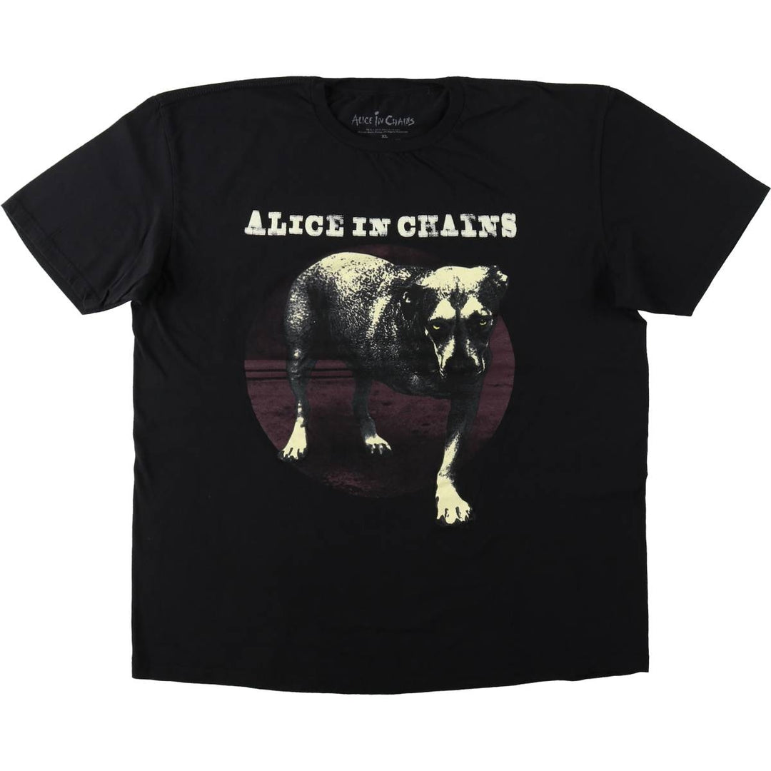 ALICE IN CHAINS (Alice in Chains) Dog Pattern Band T-Shirt, Men's XL Equivalent cotton black type Vintage Second Hand