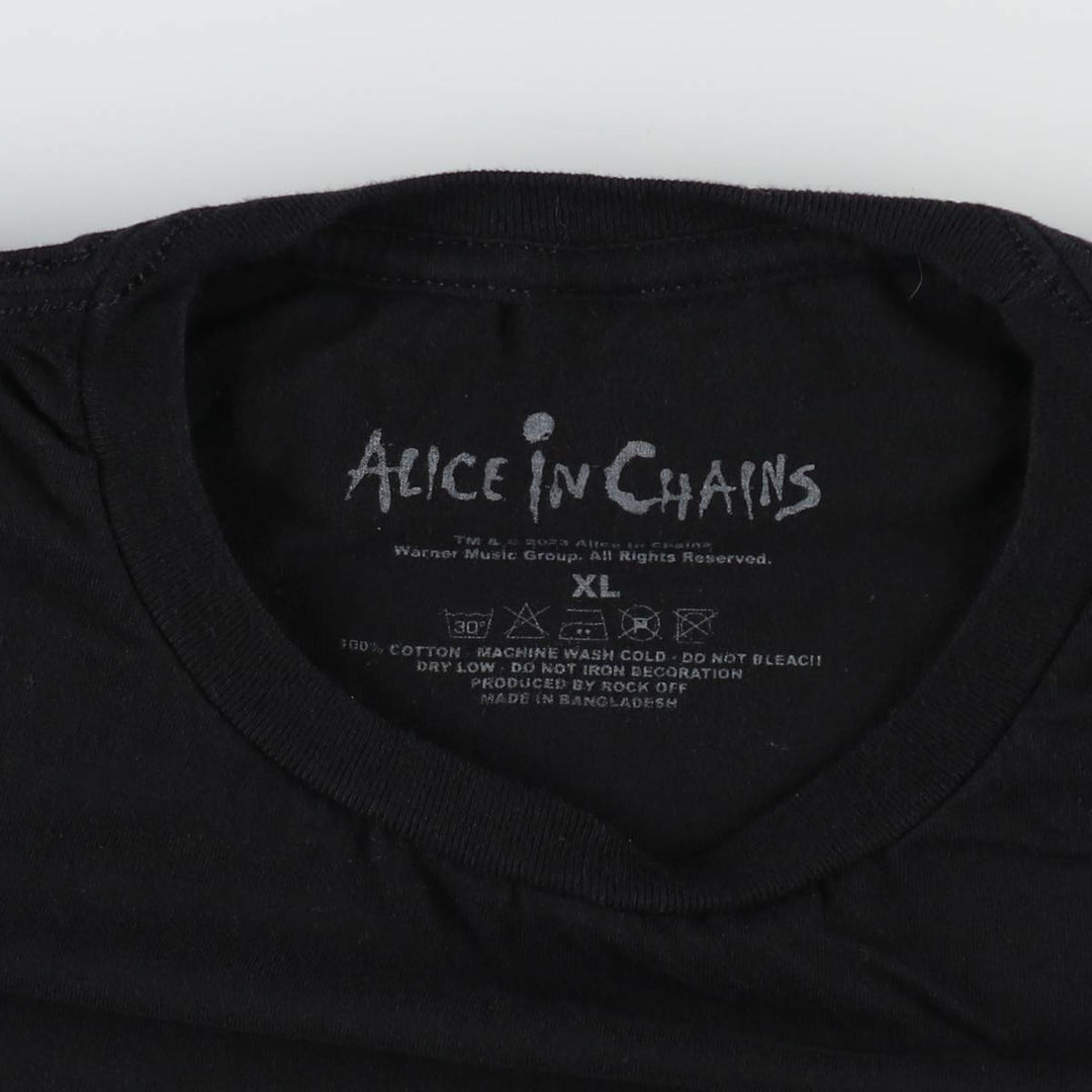 ALICE IN CHAINS (Alice in Chains) Dog Pattern Band T-Shirt, Men's XL Equivalent cotton black type Vintage Second Hand