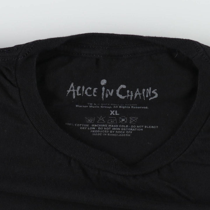 ALICE IN CHAINS (Alice in Chains) Dog Pattern Band T-Shirt, Men's XL Equivalent cotton black type Vintage Second Hand