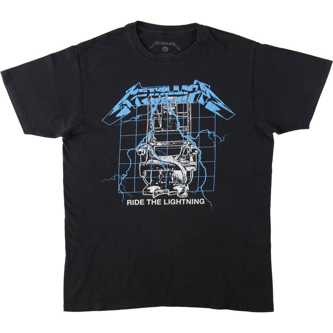 METALLICA Metallica Band T-shirt Band T Men's M size cotton black type Vintage Second Hand