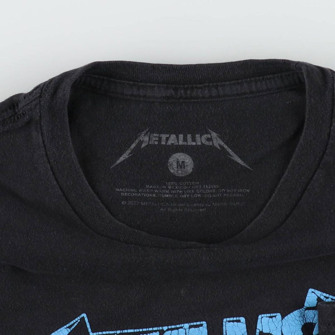 METALLICA Metallica Band T-shirt Band T Men's M size cotton black type Vintage Second Hand