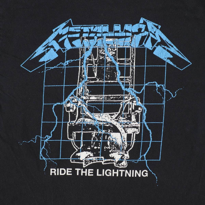 METALLICA Metallica Band T-shirt Band T Men's M size cotton black type Vintage Second Hand