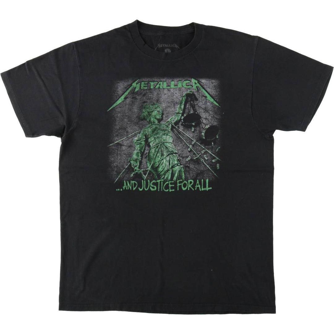 METALLICA Metallica Band T-shirt Band T Men's L size cotton black type Vintage Second Hand
