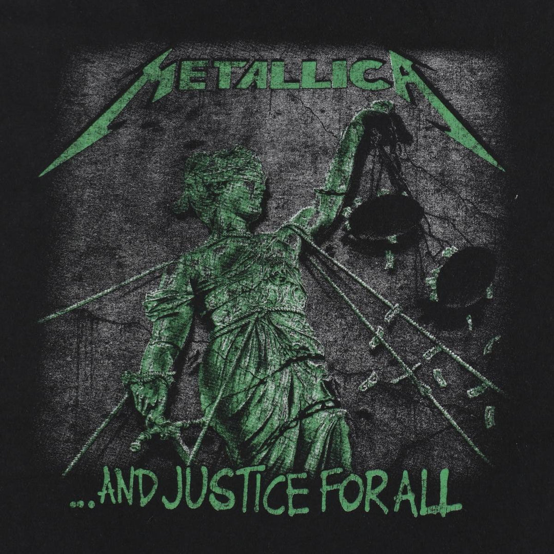 METALLICA Metallica Band T-shirt Band T Men's L size cotton black type Vintage Second Hand